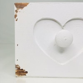 White Rustic Wooden Drawer 14cm