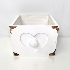 White Rustic Wooden Drawer 14cm