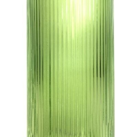 Tall Emerald Gren Ribbed Bottle Vase 23cm