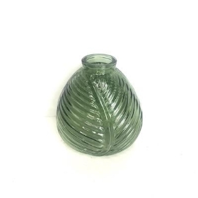 Vintage Leaf Bottle Vase 13cm