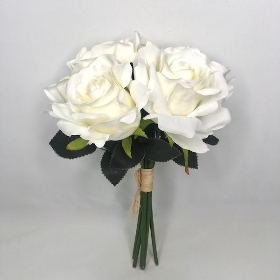 Pale Ivory Rose Bundle 30cm