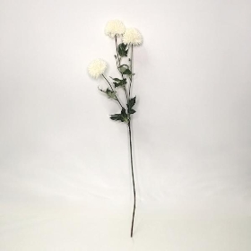 Ivory Pom Pom Chrysanthemum 70cm