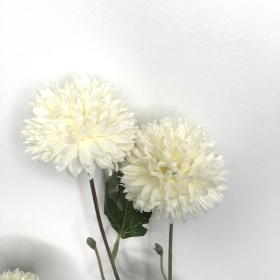 Ivory Pom Pom Chrysanthemum 70cm