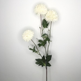 Ivory Pom Pom Chrysanthemum 70cm