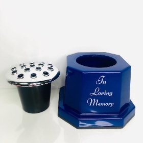 Royal Blue In Loving Memorial Pot 15cm