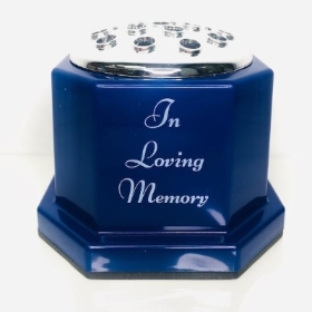 Royal Blue In Loving Memorial Pot 15cm