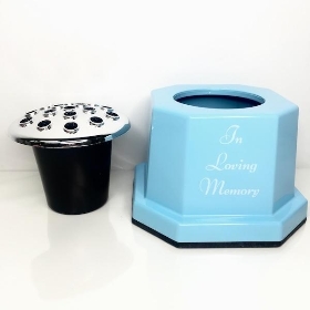 Baby Blue In Loving Memorial Pot 15cm