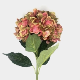 Green Pink Hydrangea 90cm