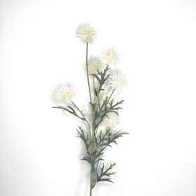 Ivory Pom Pom Thistle 80cm