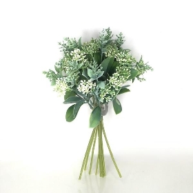 White Berry And Foliage Bundle 28cm