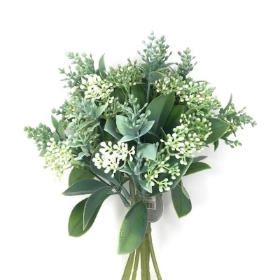 White Berry And Foliage Bundle 28cm