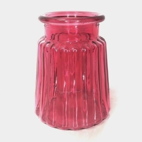 Pink Glass Oscar Vase 12cm