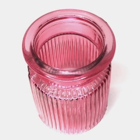 Pink Glass Oscar Vase 12cm