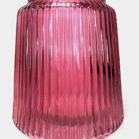 Pink Glass Oscar Vase 12cm