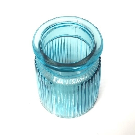 Pale Blue Glass Oscar Vase 12cm