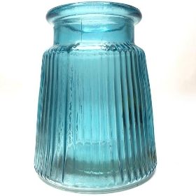 Pale Blue Glass Oscar Vase 12cm