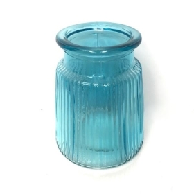 Pale Blue Glass Oscar Vase 12cm