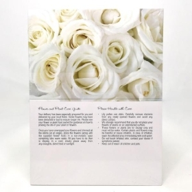 White Rose Folding Card x 25