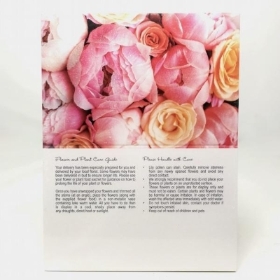 Pink Floral Folding Card x 25