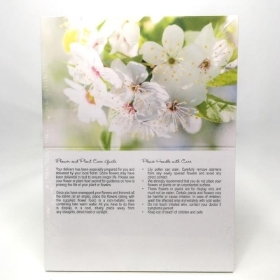 White Floral Folding Card x 25