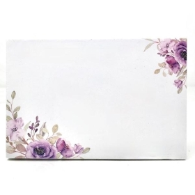 Purple Floral Small Florist Cards x 50