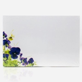 Purple Pansies Small Florist Cards x 50