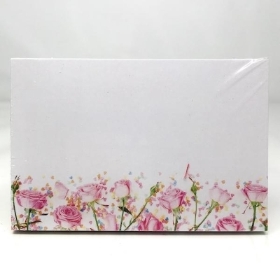 Pink Rose And Confetti Small Florist Cards x 50