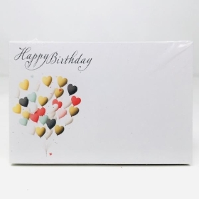 Heart Balloons Happy Birthday Small Florist Cards x 50