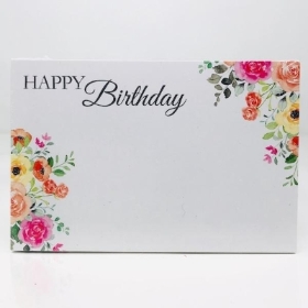 Happy Birthday Floral Small Florist Cards x 50