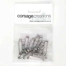 Metal Corsage Clips x 12