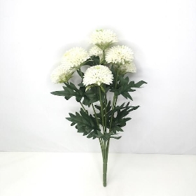 Ivory Chrysanthemum Bush 45cm