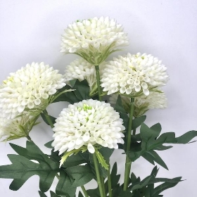 Ivory Chrysanthemum Bush 45cm