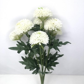 Ivory Chrysanthemum Bush 45cm