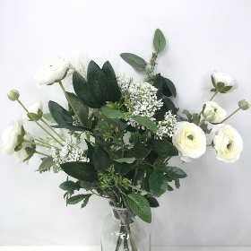 Ranunculus And Astilbe In Bottle 55cm