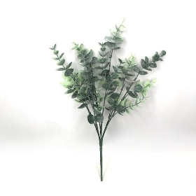 Green Flocked Eucalyptus Bush 35cm