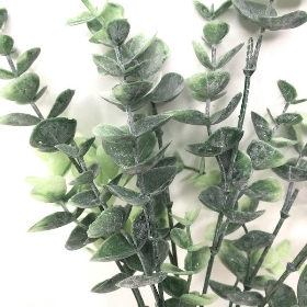 Green Flocked Eucalyptus Bush 35cm