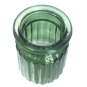 Green Oscar Vase Wide Ribbed 12cm