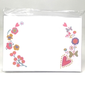 Bright Hearts And Flowers Small Florists Card Pack Of 50