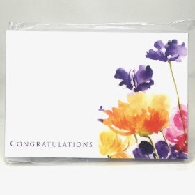 Congratulations Flowers Small Florists Card Pack Of 50 1