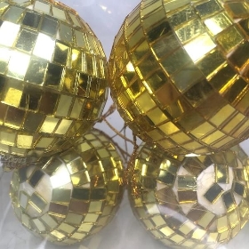 Gold Disco Balls 6cm x 6