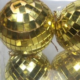 Gold Disco Balls 8cm x 6