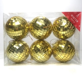 Gold Disco Balls 8cm x 6