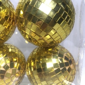 Gold Disco Balls 10cm x 6