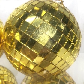 Gold Disco Balls 10cm x 6