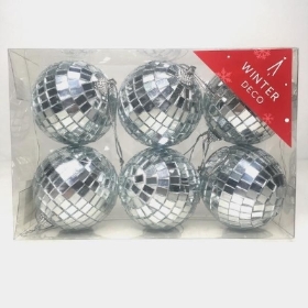 Silver Disco Balls 6cm x 6