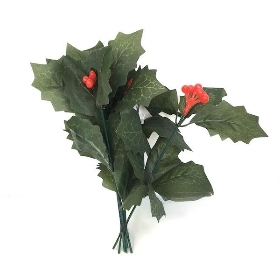 144 x Green Holly Pick 22cm