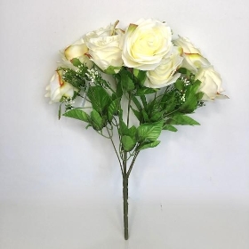 Ivory Rose & Berry Bush 44cm