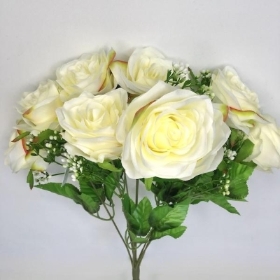 Ivory Rose & Berry Bush 44cm