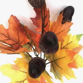 Orange Autumn Acorn Bush 30cm