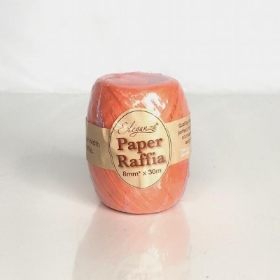 Orange Paper Raffia 30m